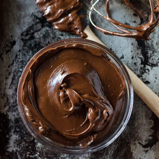Dark Chocolate Fudge Frosting - Recipe photo by gogogogourmet