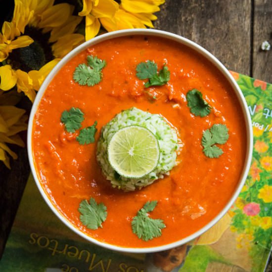 Roasted Carrot & Bell Pepper Soup - Recipe photo by TacoBoutFood