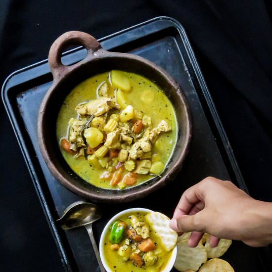 Chicken curry stew with vegetables. - Recipe photo by islandsmile