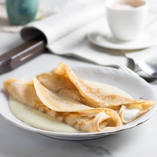 cream cheese vanilla sauce crêpes - Recipe photo by ViennaSundayKitchen