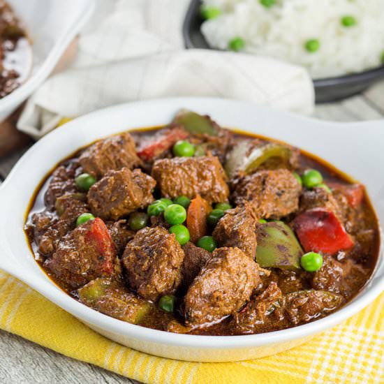 Beef Caldereta (Filipino Stew) - Recipe photo by cookingtheglobe