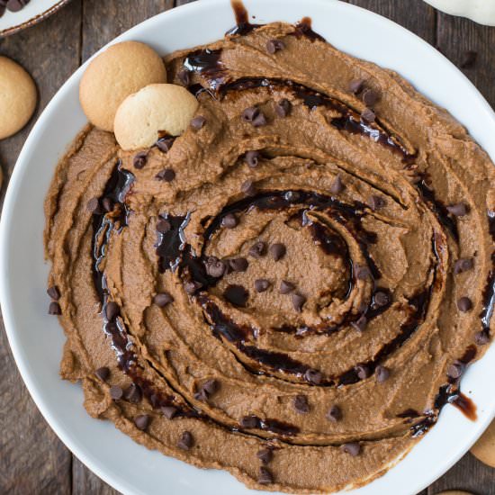Pumpkin Chocolate Chip Hummus - Recipe photo by thefirstyearblog