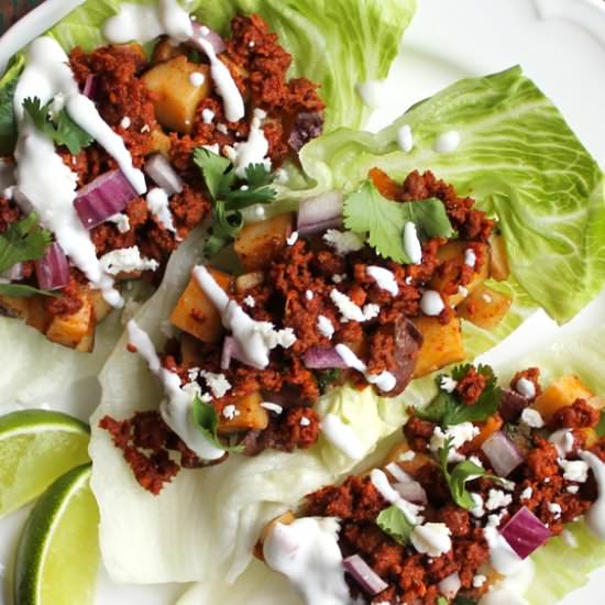 Chorizo Taco Lettuce Wraps - Recipe photo by jordansward