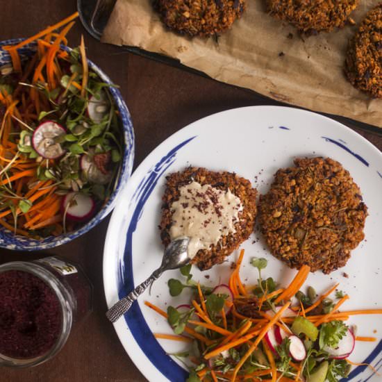 Sprouted Falafel Burgers - Recipe photo by putumayokitchen