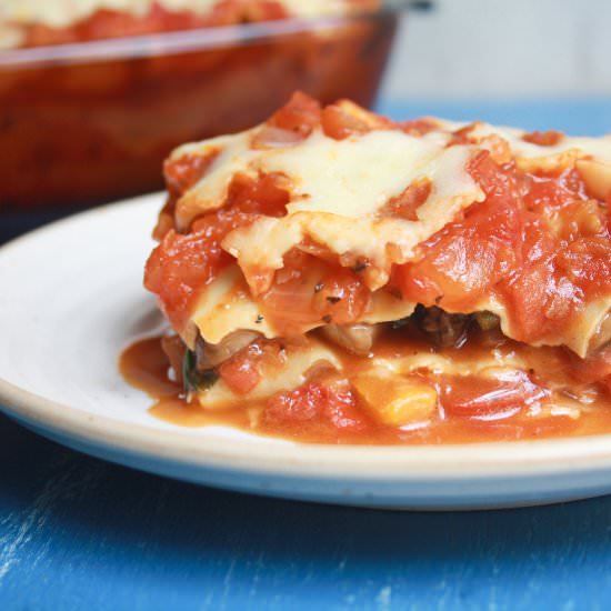Vegetable Lasagna - Recipe photo by The Desserted Girl