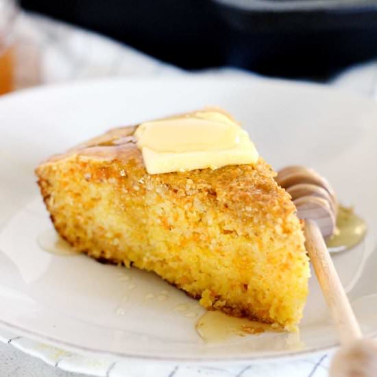 Honey Skillet Cornbread - Recipe photo by bowlofdelicious
