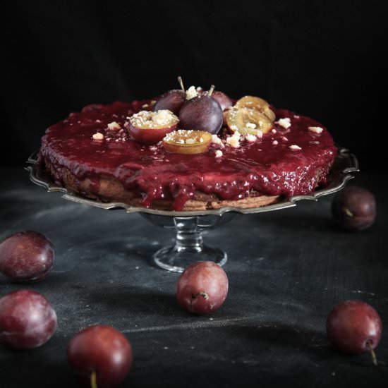Plum Chestnut Fennel Cheesecake - Recipe photo by Berries And Spice