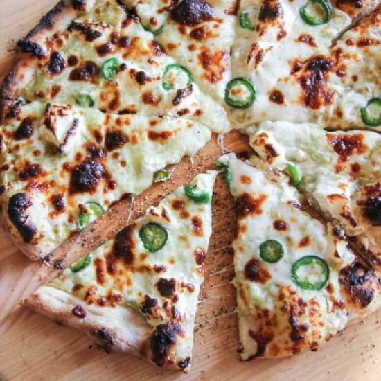 5 ingredient jalapeno pizza - Recipe photo by Sweetphi