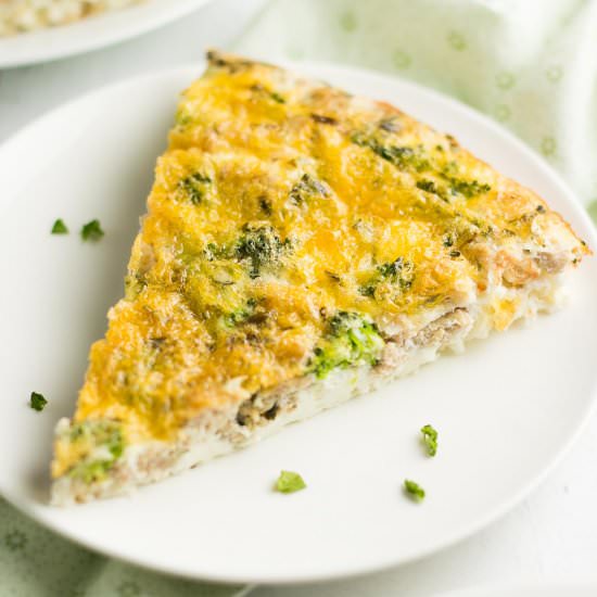 Broccoli & Cheddar Turkey Quiche - Recipe photo by foods for the soul