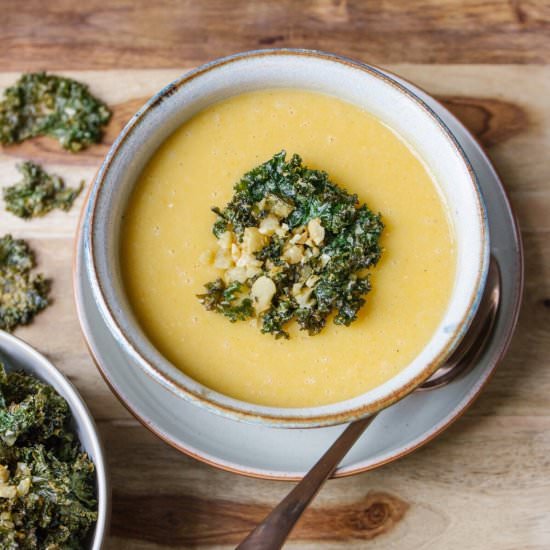 Pumpkin Soup with Red Lentils - Recipe photo by Healthy Happened