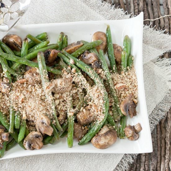Marsala Roasted Green Beans Mushroo - Recipe photo by Food Done Light