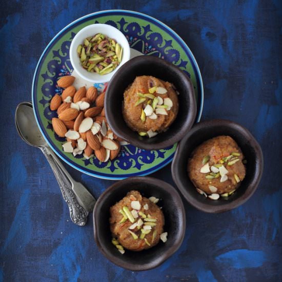 Badam Halwa/Almond Fudge - Recipe photo by easyfoodsmith