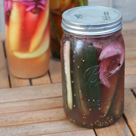 Easy Fridge Pickles - Recipe photo by forkingup