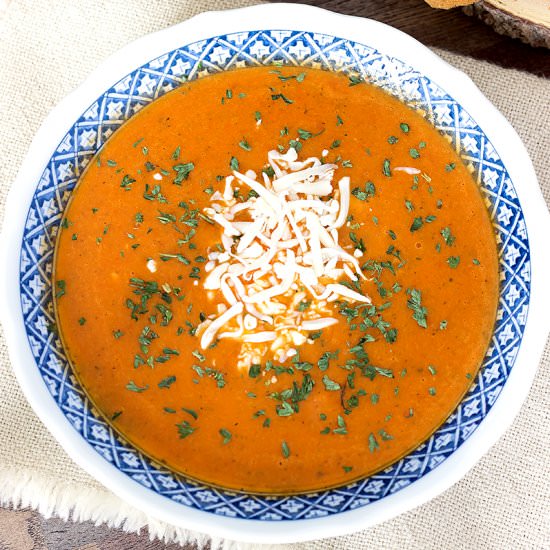 Roasted Red Pepper and Gouda Soup - Recipe photo by tastefullyeclectic
