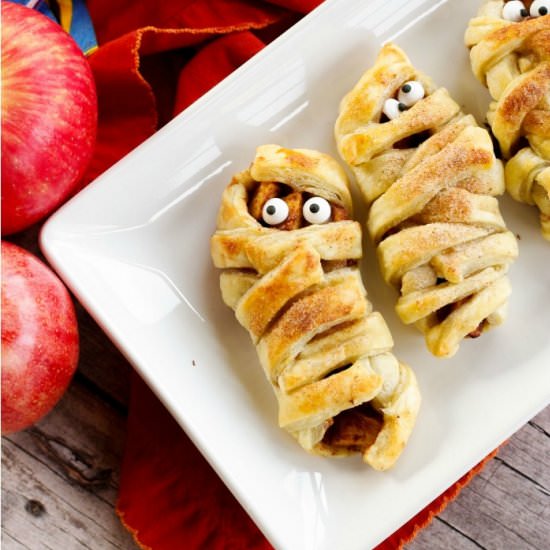 Halloween Mummy Apple Crypts - Recipe photo by homeandplate