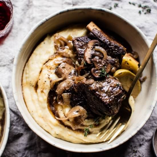 Crockpot Cider Braised Short Ribs - Recipe photo by halfbakedharvest