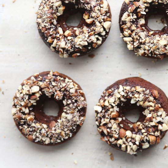 Hazelnut Chocolate Doughnuts - Recipe photo by pure ella