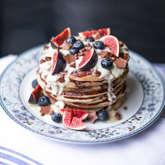 Choc Chip Greek Yogurt Pancakes - Recipe photo by VitaliyaN