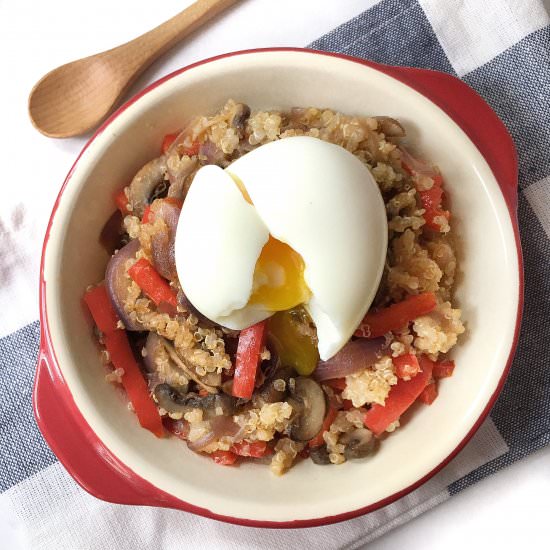 Truffle Mushroom Quinoa - Recipe photo by Sherbakes