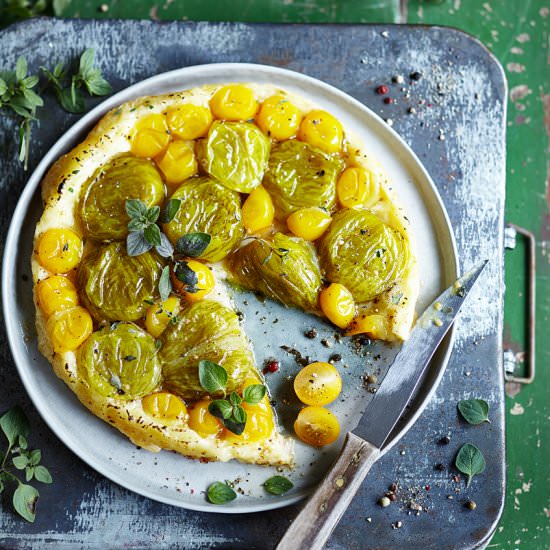 Green Zebra Tarte Tatin - Recipe photo by sabrinasue