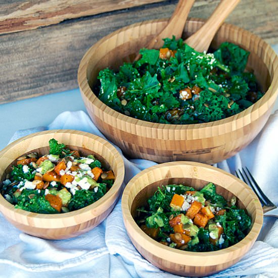 Chipotle Butternut Kale Salad - Recipe photo by eatingwithemmylou