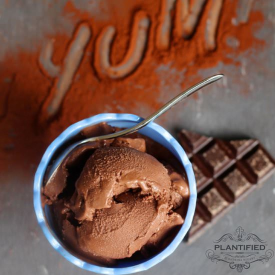 Yum Chocolate Icecream - Recipe photo by Plantified