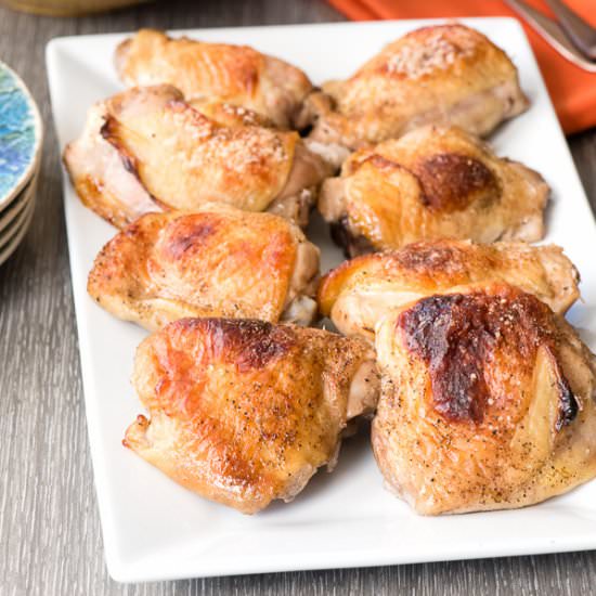 Roasted Sweet Tea Chicken Thighs - Recipe photo by boulderlocavore