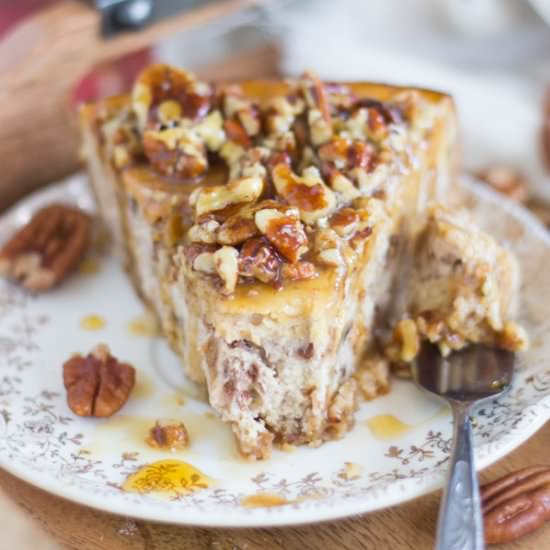Honey Pecan Cheesecake - Recipe photo by thegoldlininggirl