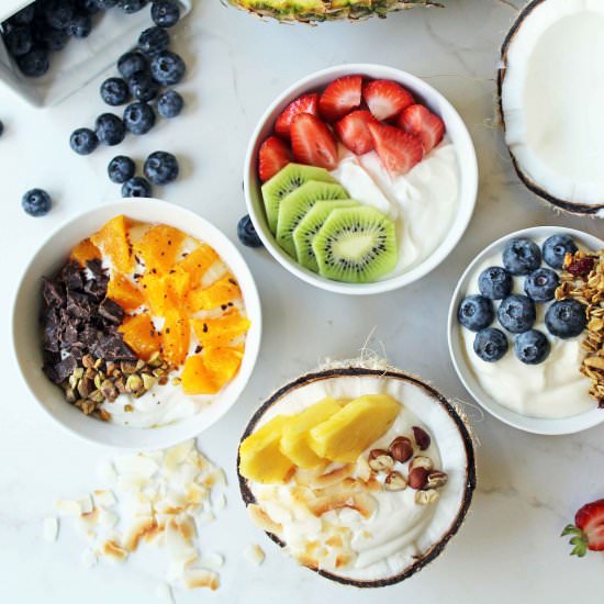 Greek Yogurt Breakfast Bowls - Recipe photo by Modern Honey