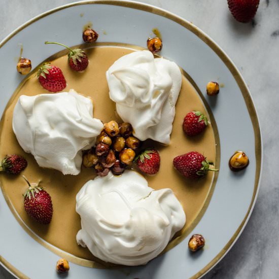 Salted Caramel Iles Flottante - Recipe photo by sundiegoeats