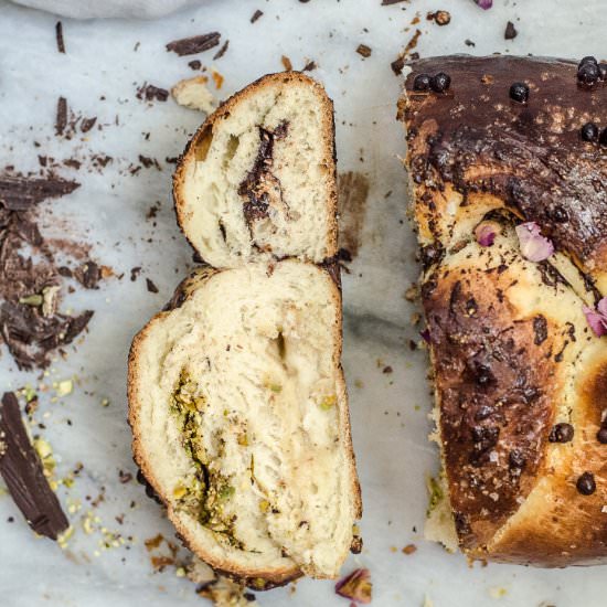 Salted Dark Chocolate Challah - Recipe photo by sundiegoeats