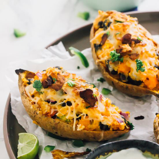 Loaded Sweet Potato Skins - Recipe photo by jessicainthekitchen