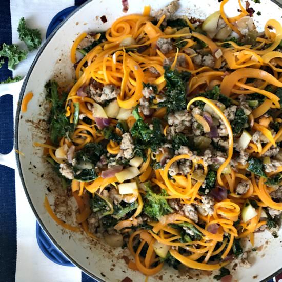 Butternut Squash Noodles w/ Sausage - Recipe photo by oursavorylife