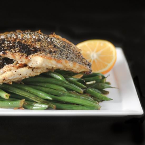 Crispy Black Sea Bass - Recipe photo by Diverse Dinners