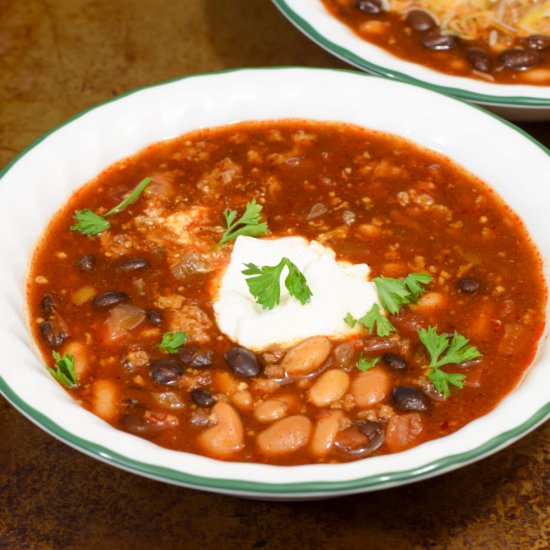 Slow Cooker Chicken Enchilada Chili - Recipe photo by Paulas Plate
