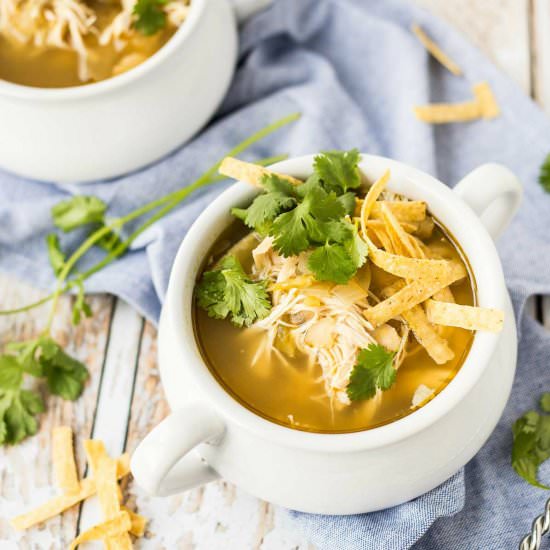 Slow Cooker Green Enchilada Soup - Recipe photo by rachelcooksblog