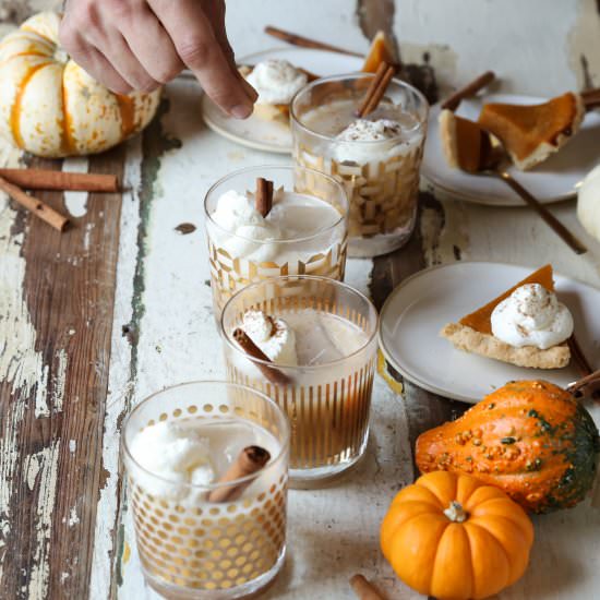 Pumpkin Spice Bourbon Milk Punch - Recipe photo by ProbablyBaking