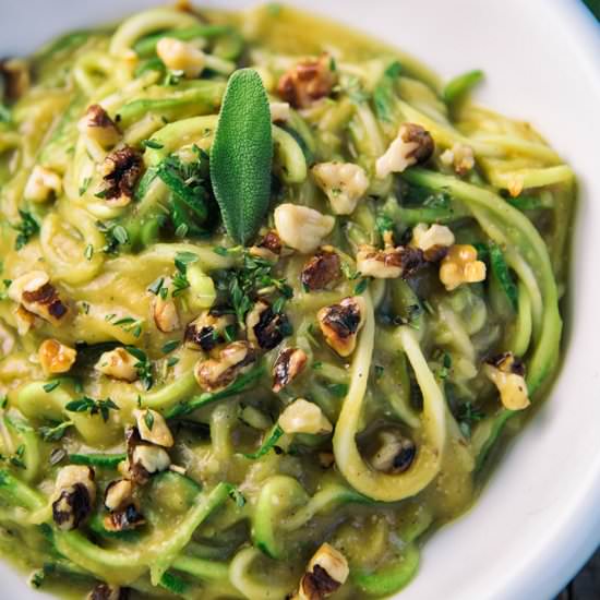 Creamy Butternut Squash Zoodles - Recipe photo by PaleoLeap