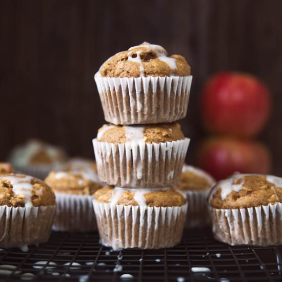 Chai-Spiced Healthy Apple Muffins - Recipe photo by ambitiouskitchen