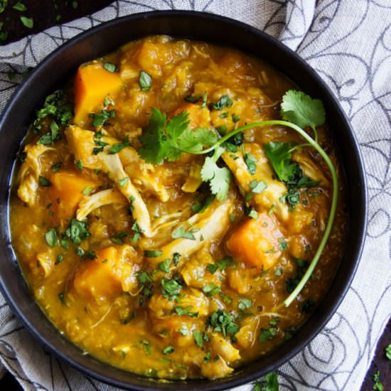 Butternut Squash and Chicken Stew - Recipe photo by panning the globe