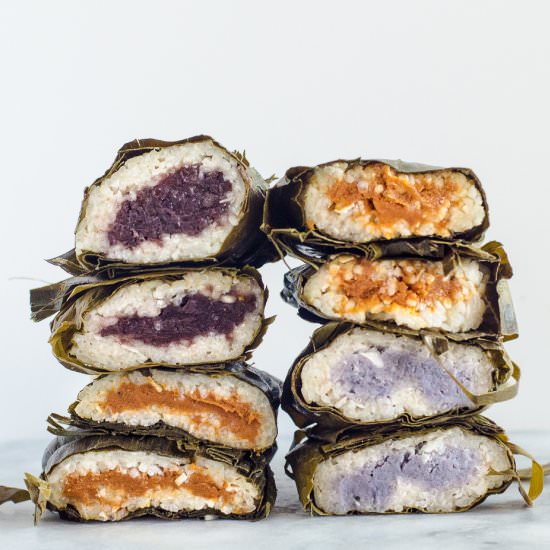 Thai Pumpkin Sticky Rice Cakes - Recipe photo by sundiegoeats