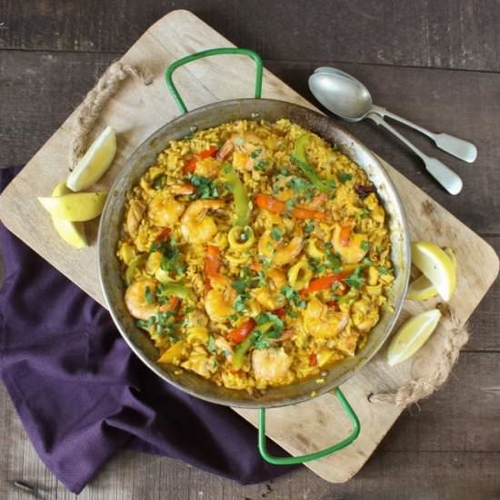 Paella - Recipe photo by Snacktothefuture