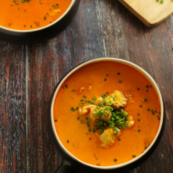 Curried Pumpkin Soup with Chicken - Recipe photo by hing12133
