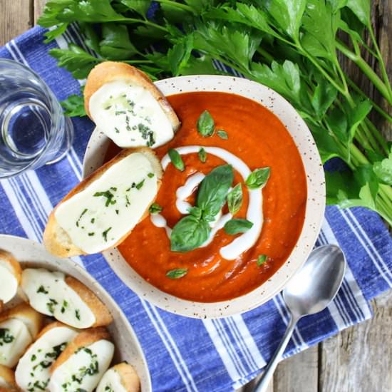 Smoky Harvest Tomato Soup - Recipe photo by HollyatTasteAndSee