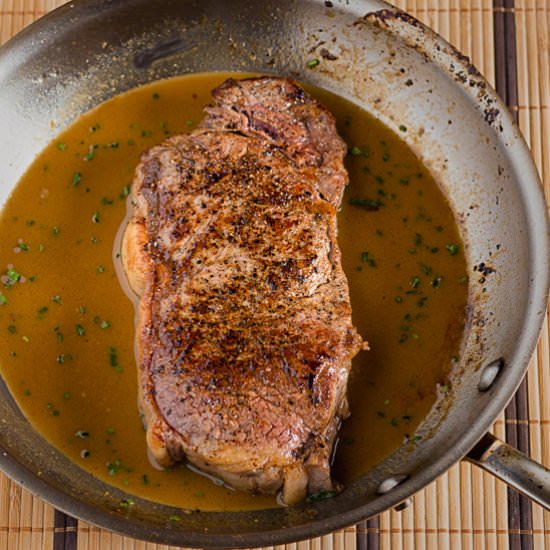 Pan fried steak with mustard sauce - Recipe photo by glebekitchen