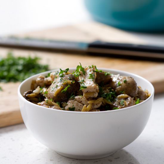 Braised Mushrooms with Pork - Recipe photo by foodfashionandfun