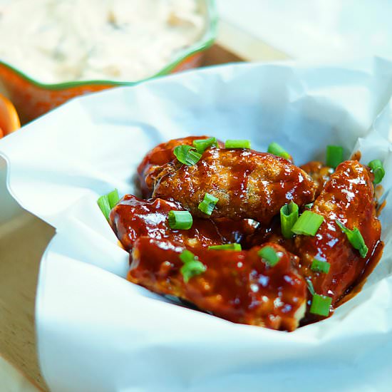 Baked Spicy BBQ Adobo Chicken Wings - Recipe photo by jenniferppriest