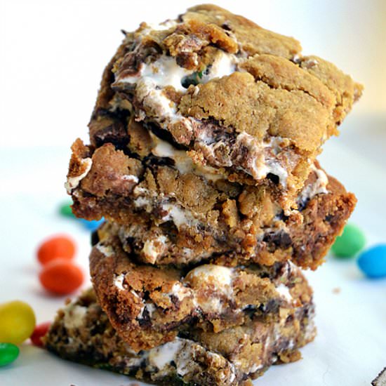Halloween Candy S'mores Cookie Bars - Recipe photo by eatingwithemmylou