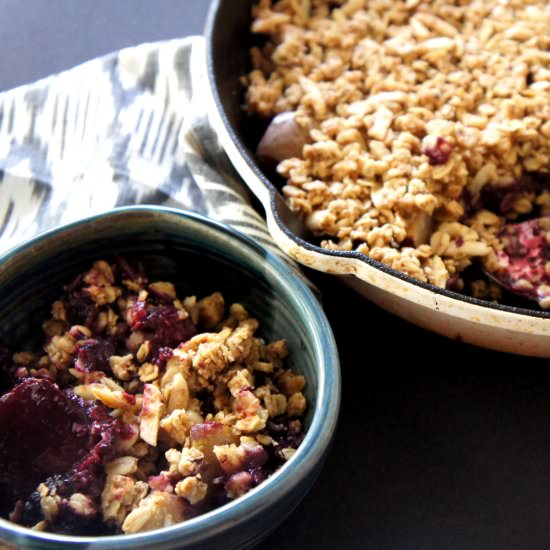 Vanilla-Maple Blackberry Pear Crisp - Recipe photo by spill the greens