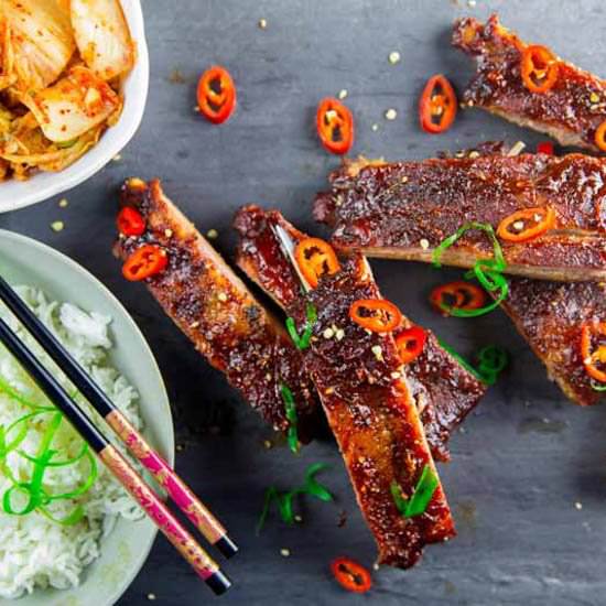 Spicy Korean Ribs - Recipe photo by TheBBQBuddha